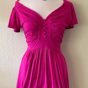 Amazing, beautiful bright pink colored Betsey Johnson dress, EXC condition, Med!